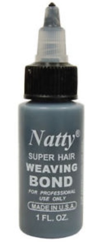 דבק איכותי natty שחור לחיבור זמני של תוספות שיער 30 מל המקורי
