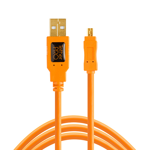 Tether tools כבל   TetherPro USB 2.0 to Mini-B 8-Pin
