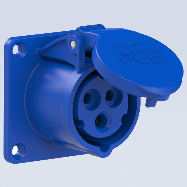 שקע לפנל ישר 230V- IP44-3X16A