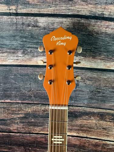 גיטרה אקוסטית צבע כתום מאט   Recording King Dirty 30s Parlor RPS-7-MOR