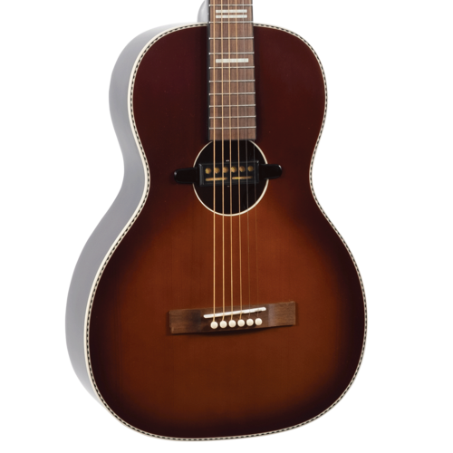 גיטרה אקוסטית מוגברת Recording King Dirty 30s Parlor Brown Burst RPS-7-E-BRB