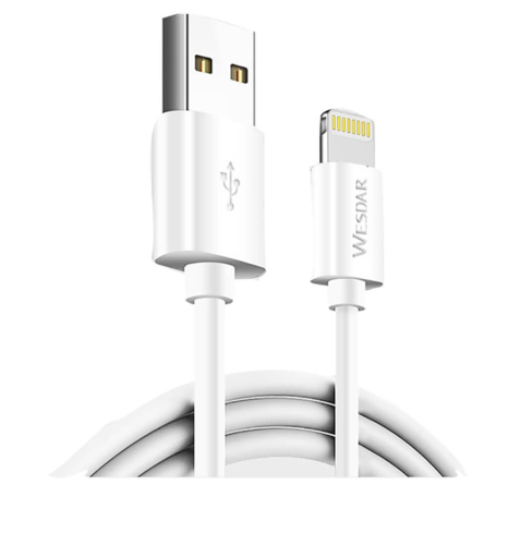 כבל 2A 3M PVC אייפון לבן