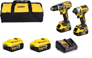 סט מברגת אימפקט + מברגה/מקדחה רוטטת 18V DCK266P2LR DeWALT סט מקצועי