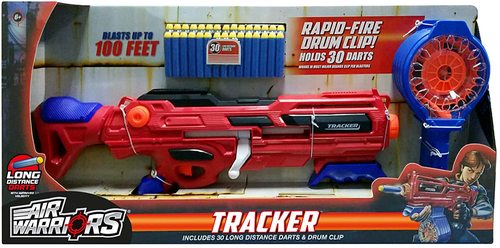 רובה חצים Tracker יורה למרחק 30 מטר עם מחסנית תוף נשלפת + 30 חצי משחק