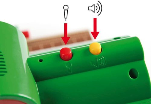 תחנת רכבת עם אפשרות הקלטה / השמעה, תאורה ושלט יעד מסתובב + דמות משחק 33578