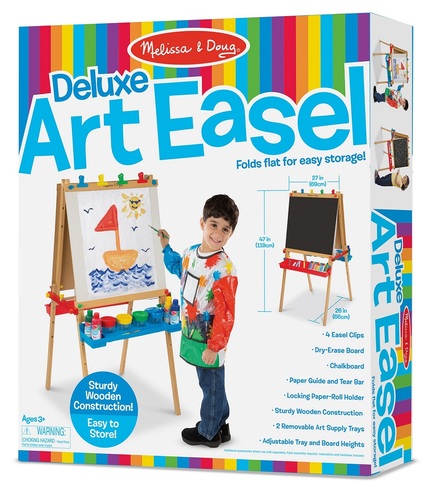 לוח ציור מפואר לטוש מחיק / גיר / נייר עם 2 מדפים ניתנים להסרה 