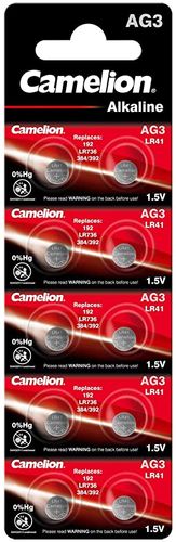 10 סוללות כפתור CAMELION AG-3 LR41 1.5V 