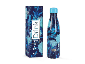 בקבוק שומר חום וקור 500 מ"ל - פריחה כחולה I-DRINK