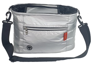 אירגותיק - ארגונית לעגלת תינוק שניתן לקחת בקלות כמו תיק החתלה קטן + מבודד חום - כסוף