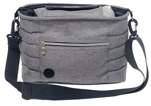 אירגותיק - ארגונית לעגלת תינוק שניתן לקחת בקלות כמו תיק החתלה קטן + מבודד חום - אפור כהה