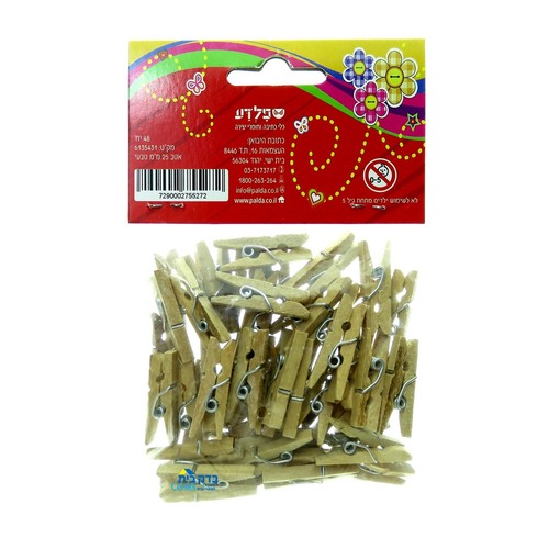 אטב עץ 25 ממ טבעי 48 יח