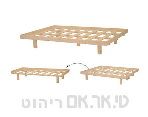 בסיס מיטה מעץ יחיד או זוגי