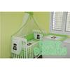 כילה למיטת תינוק / עריסה / לול כולל מתקן תליה - לבן פס ירוק