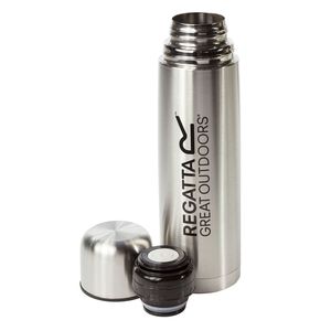 תרמוס VACUUM FLASK דופן כפולה שמירה על קור וחום  1 ליטר- צבע כסוף 