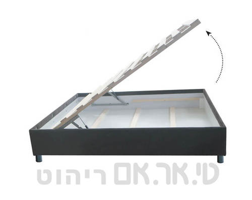 בסיס מיטה מרופד עם ארגז אחסון