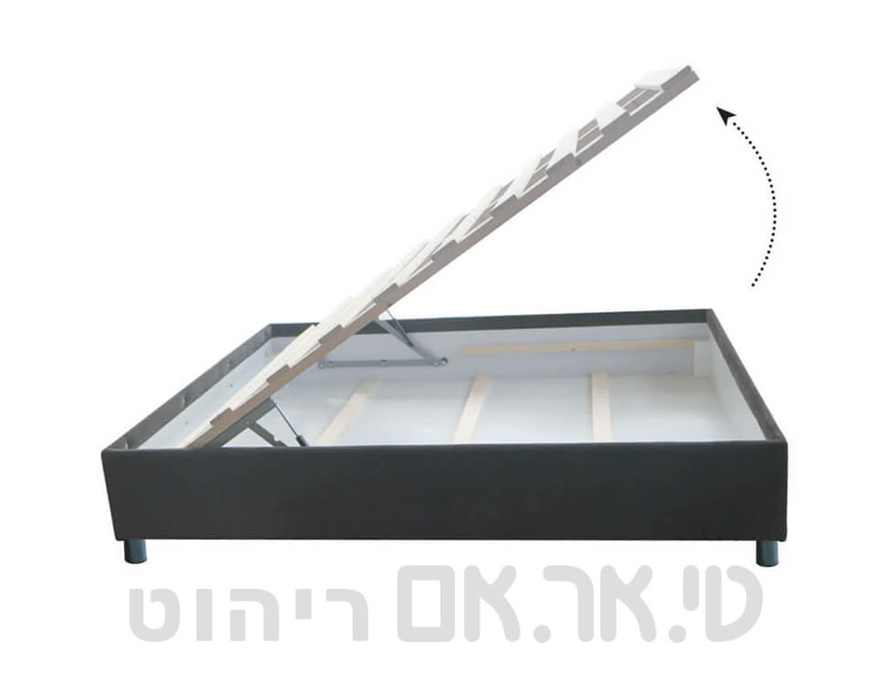בסיס מיטה מרופד עם ארגז אחסון