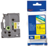 סרט למכשיר Ptouch ברוחב 18mm הדפסה בשחור על רקע צהוב TZe641