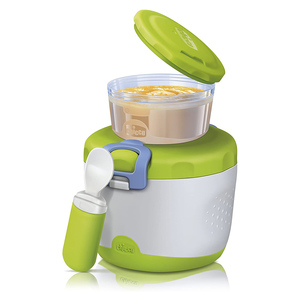 קופסת אחסון מזון טרמית (מבודד חום / קור) 2 חלקים + כפית מתקפלת