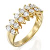 טבעת מלכותית 1.0 CT יהלומים מזהב 14K