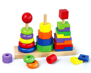 שלושה מגדלי השחלות צבעוניים Pit Toys