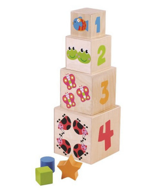 מגדל קוביות מצוייר Pit Toys
