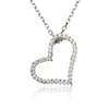 שרשרת ותליון לב יהלומים 0.22 CT זהב 14K