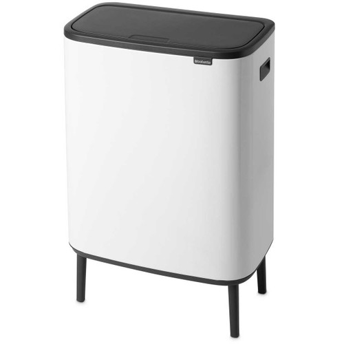 פח אשפה למטבח ברבנטיה BO brabantia טאץ הפח עם הרגליים 60 ליטר צבע לבן מט מקט Y-130205 - עולם הפרזול 01