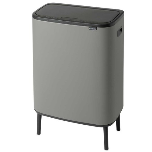 פח אשפה למטבח ברבנטיה BO brabantia טאץ הפח עם הרגליים 60 ליטר צבע אפור בטון מקט Y-130281 - עולם הפרזול 01
