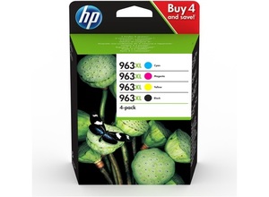 סט 4 ראשי דיו מקורי HP 963XL