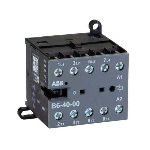 מגען מיני גרמני ABB B-6-40 230V עם 4 מגעי כח פתוחים 4NO