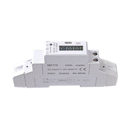מונה חשמל דיגיטלי ללוח חד פאזי 1 מודול NSK7115-1P ניסקו