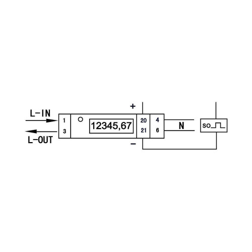מונה חשמל דיגיטלי ללוח חד פאזי 1 מודול NSK7115-1P ניסקו