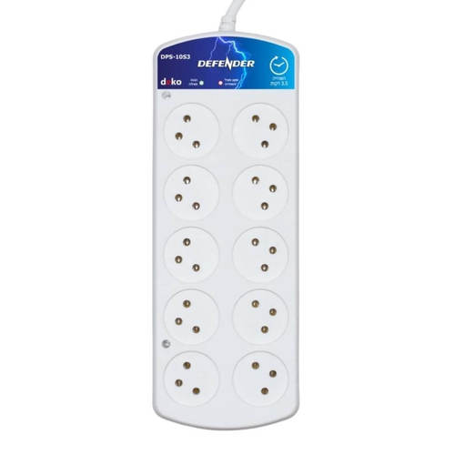 מגן ברק ונחשולי מתח 10 שקעים עם השהיה דקו DPS-10S3 