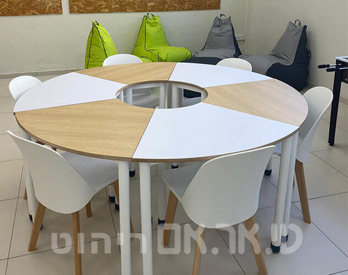 פינת פופים דגם אוסקה בצבעים אפור וירוק