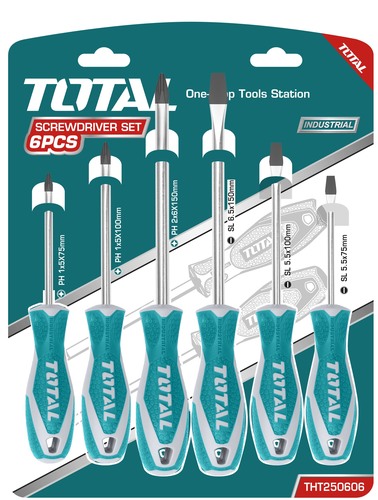 סט מברגים 6 י'ח TOTAL TOOLS