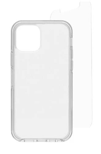 סט Otterbox ל iPhone 12 & Pro הכולל כיסוי Symmetry שקוף + מגן Alpha 