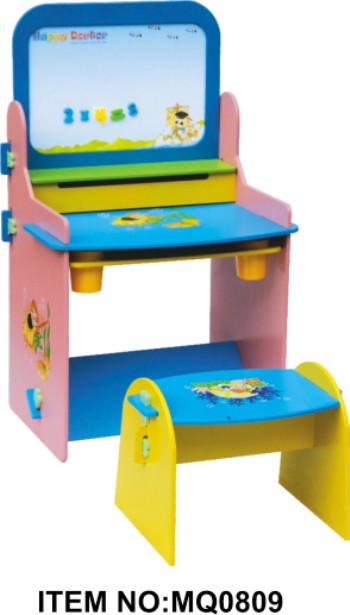 שולחן עבודה+כיסא מעץ מלא