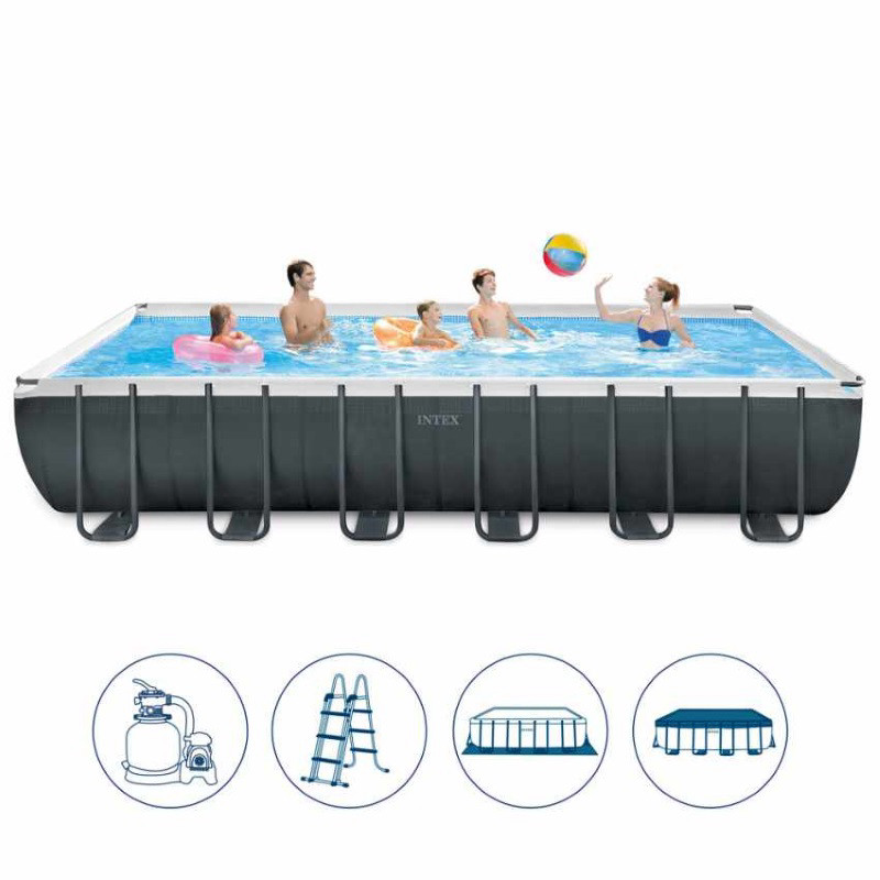 בריכת INTEX  אינטקס במידות 732x366x132 ס"מ דגם 26364 הכל כלול GOLD