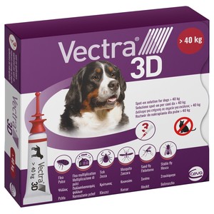 אמפולות לכלב גדול במשקל מעל 40 ק"ג VECTRA 3D