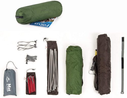 אוהל תרמילאים קל משקל ל 1 אנשים ל 4 עונות דגם 1 NATUREHIKE CYCLING