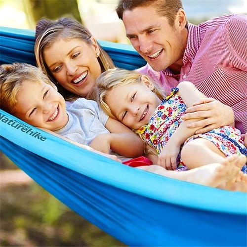 ערסל זוגי מבד מצנח שכיבה מתקפל לקטן NATUREHIKE Super Light Hammock