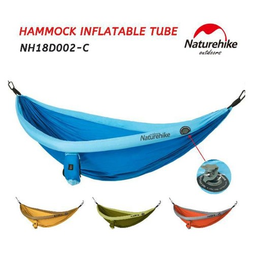 ערסל זוגי מבד מצנח שכיבה מתקפל לקטן NATUREHIKE Super Light Hammock