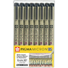 סט 8 מרקר צבעוני מיקרון 05 PIGMA