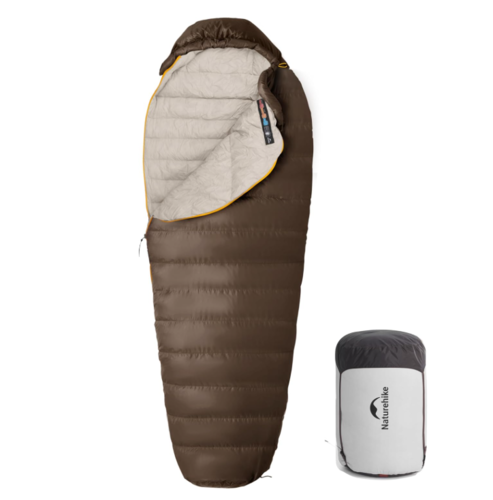 שק שינה פוך לקור מתקפל לקטן NATUREHIKE SNOW PETREL Goose Down