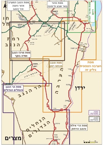 מפת הערבה הצפונית שביל נט