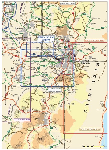 מפת הרי ירושלים שביל נט