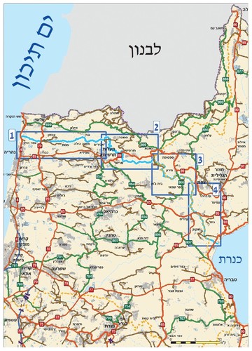 מפת שביל ים אל ים שביל נט