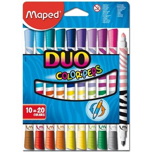 סט 10 טושים דו"צ - 20 צבעים MAPED