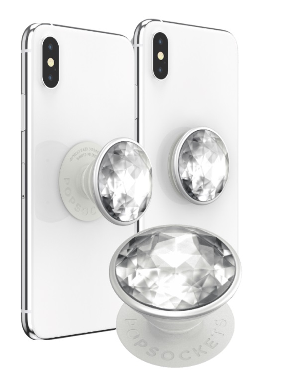  Popsocket דגם Sparkle Disco Crystal Silver