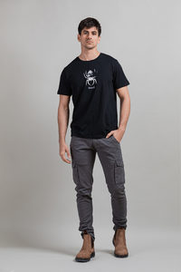WASHED SPIDER COTTON T-SHIRT